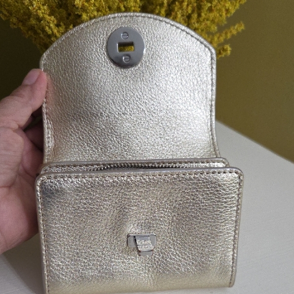 Tory Burch Metallic Gold Wallet - Picture 9 of 12